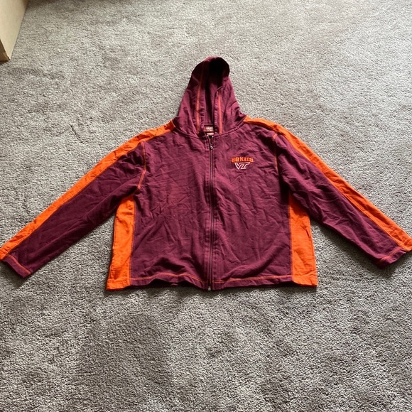 Red Oak VT Virginia Tech Hokies Full Zip SIZE XL - Picture 1 of 5